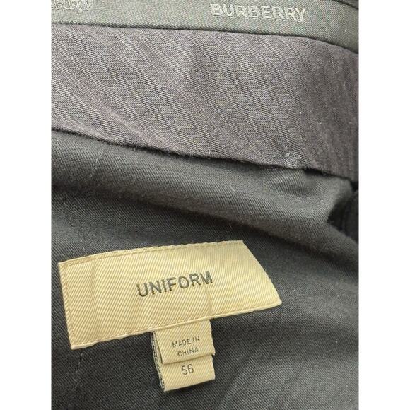 Burberry London Black Straight Leg Uniform Dress Pants -Satin Side Line Sz 56 - Picture 5 of 15